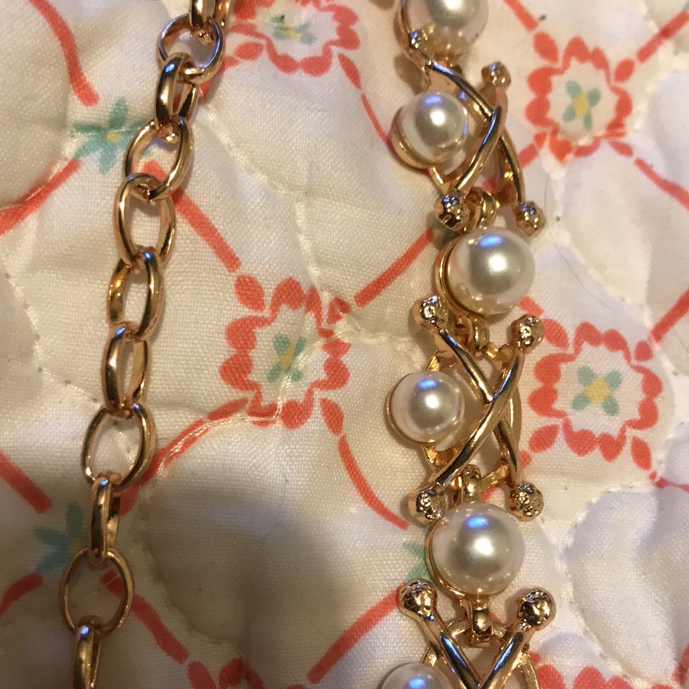 Bebe pearl and gold chain belt - Picture 8 of 9